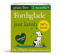 Forthglade Complementary Wet Dog Food – 90% Lamb, Grain Free & Hypoallergenic – 18 x 395g