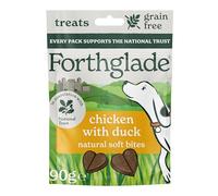Forthglade National Trust Natural Dog Treats (8 x 90g Bags) - Hypoallergenic & Grain Free Dog Treats, Chicken with Duck, Gourmet Natural Soft Bites, Resealable Bags
