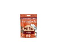 Forthglade Natural Dog Treats (8 x 90g Bags) - Hypoallergenic & Grain Free Dog Treats with Turkey, Hand-Baked Soft Bites, Resealable Bags