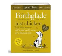 Forthglade Natural Grain Free Complementary Wet Dog Food Just 90 Percent Chicken 395 g (Pack of 18)