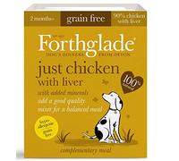Forthglade Natural Grain Free Complementary Wet Dog Food Just 90 Percent Chicken with Liver 395 g