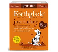 Forthglade Natural Grain Free Complementary Wet Dog Food Just 90 Percent Turkey 395 g (Pack of 18)