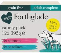 Forthglade Complete Salmon & Sardine Fish Variety Pack Adult Wet Dog Food 395g x 12