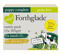 Forthglade Wet Puppy Food Variety Pack (12 x 395g Trays) - Grain Free & Hypoallergenic Dog Food, Lamb with Liver and Chicken with Liver