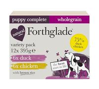 Forthglade Wet Puppy Food Variety Pack (12 x 395g Trays) - Wholegrain & Hypoallergenic Dog Food, Duck or Chicken with Brown Rice & Vegetables, Complete Puppy Meals for 2-12 Months, Natural Ingredients