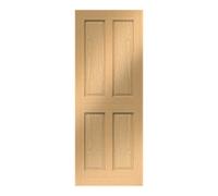 Fortia 2 Panel Traditional Oak Veneer Internal Oak Door, (H)1981mm (W)686mm (T)35mm