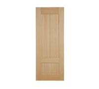 Fortia 2 Panel Unglazed Contemporary Pine Veneer Internal Clear Pine Door, (H)1981mm (W)838mm (T)35mm