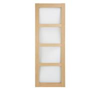 Fortia 4 Lite Clear Glazed Shaker Natural Oak Veneer Internal Timber Door, (H)1981mm (W)838mm (T)35mm