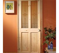Fortia 4 Panel Frosted Glazed Internal Door, (H)1981mm (W)838mm (T)35mm