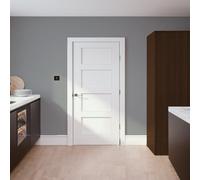 Fortia 4 Panel Unglazed Shaker White Pine Veneer Internal Pine Door, (H)1981mm (W)762mm (T)35mm
