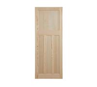 Fortia 4 Panel Unglazed Victorian Natural Pine Veneer Internal Timber Door, (H)1981mm (W)686mm (T)35mm