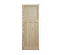 Fortia 4 Panel Unglazed Victorian Natural Pine Veneer Internal Timber Door, (H)1981mm (W)762mm (T)35mm