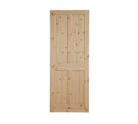 Fortia 4 Panel Unglazed Victorian Natural Pine Veneer Internal Timber Door, (H)2040mm (W)726mm (T)40mm