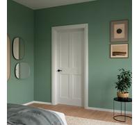 Fortia 4 Panel Unglazed White Internal Wood Door, (H)1981mm (W)838mm (T)35mm