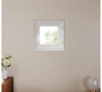 FORTIA Folding PVC Window, 56 x 56 cm, Low Emissive Glass, Thermal and Acoustic Insulation, White