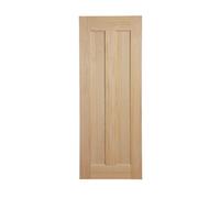 Fortia Vertical 2 Panel Unglazed Contemporary Pine Veneer Internal Clear Pine Door, (H)1981mm (W)610mm (T)35mm