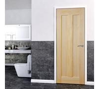 Fortia Vertical 2 Panel Unglazed Contemporary Pine Veneer Internal Clear Pine Door, (H)1981mm (W)762mm (T)35mm