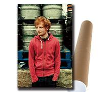 Fortiaboot Ed Sheeran Red Hoodie Pop Music - Poster print Wall 15 x 23 Inches (38 x 58 cm) (380 x 580mm) Gift Decorative Print