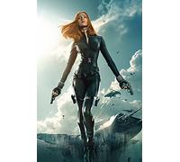 Fortiaboot Marvel Captain America The Winter Soldier Black Widow (Scarlett Johansson) Textless Movie - Poster print Wall 15 x 23 Inches (38 x 58 cm) (380 x 580mm) Gift Decorative Print