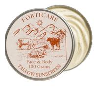 Forticare Natural Tallow Sunscreen SPF 20 100g, Beef Tallow Suncream with Non-Nano Zinc Oxide, 100% Grass Fed, Mineral Protection for Face & Body, Lightweight Hydrating Balm