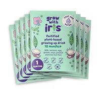 Fortified Dairy-Free Toddler Milk Alternative - 8 x Travel Sachets - Plant-Based Growing Up Drink for Kids 12 Months+ Allergen Free - Vegan - Calcium, Vitamins C, D, B12 - Grow with Iris (8 x 29.7g)