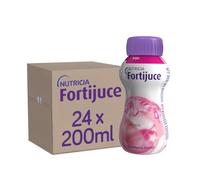 Fortijuce Nutritional Juice Drink Supplement, Strawberry Flavour, 200ml, Pack of 24 Bottles