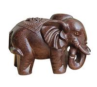 Fortion Elephant Figurines Craft Carved Natural Wooden Mineral Crystal Mini X6k4 Statue Animals For Decor Healing Chakra