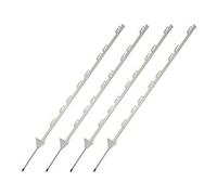 Fortis Electric Polyposts, 5ft, 10 Pack, Plastic Temporary Fencing | Anti-Rotation Spike, For Wooden Posts, FORTIS Rectangle Plastic End Strain Insulator, For Polywire and Polyrope