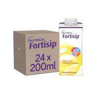 24x Fortisip Banana High Energy Milkshake Supplement 200ml Bottle