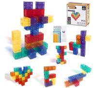 Fortivae Magnetic Blocks, 36 Pcs Magnetic Building Blocks, Sensory Montessori Toys, Magic 3D Puzzle Cubes, STEAM Toy for Birthday, Boys & Girls(2 CM)