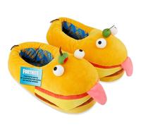 Fortnite 3D Slippers for Boys & Teens UK Size 13-8, Plush House Slippers, Non-Slip Warm Indoor Shoes, Gaming Gifts for Boys (7/8 UK, Yellow)
