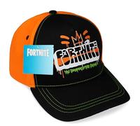 Fortnite Baseball Cap for Kids Teens Peaked Cap Lightweight Sun Hat Casual Sports Running Holiday Essentials Gamer Gifts (Black/Orange)
