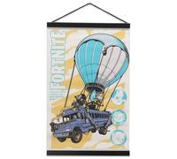 Fortnite Battle Bus Hanging Canvas Banner - Fun Fortnite Wall Decor for Game Room or Bedroom