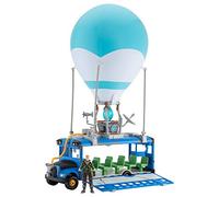 Fortnite Battle Deluxe-Features Inflatable Balloon with Lights & Sounds, Rolling Wheels on Bus-Includes 4 Inch Recruit (Jonesy)