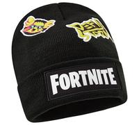 Fortnite Beanie Hat for Boys & Teens, Warm Knitted Winter Hat, Winter Accessories for School Travel Days Out, Gifts for Gamers (6-14 Years, Black)