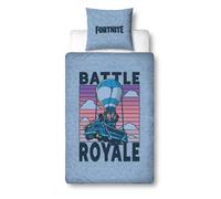 Fortnite Bed Linen 135 x 200 cm Teenager Gaming Gift Idea Battle Royale 1 x Pillowcase 80 x 80 cm + Duvet Cover 135 x 200 cm with Zip Reversible Motif Fan Item Teenager Gift Boys and Girls