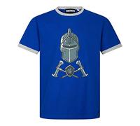Fortnite Black Knight T Shirt, Blue Cotton Short Sleeve Tee, Battle Royale Video Game T-Shirt for Boys and Girls, Official (UK, Age, 13 Years, 14 Years, Regular, Blue)
