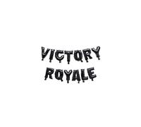 Fortnite Black Victory Royale Air Fill Foil Letter Balloon Kit 19cm