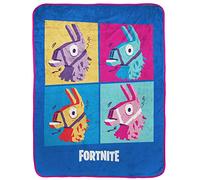 Fortnite Blue Llama Travel Blanket - Measures 40 x 50 inches, Kids Bedding Features Warhol Design - (Official Fortnite Product)