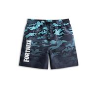 Fortnite Boys Blue Camouflage Swim Shorts | Elasticated Waistband & Drawstring Closure | All-Over Print Beachwear | Holiday & Pool Shorts | Kids Gaming Merch - 5-6 Years