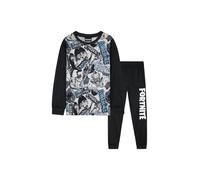 Fortnite Boy's Long Pyjama Set PJ Long Sleeve Loungewear Sleepwear Nightwear in Black | Size: 13-14 Years Fortnite Black 13-14 Years