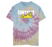 FORTNITE Boys' Peel Yourself Logo T-Shirt, Blue/Pink/Light Yellow, X-Large