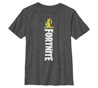 Fortnite Boys' Peely Peace Logo T-Shirt, Charcoal Heather, L