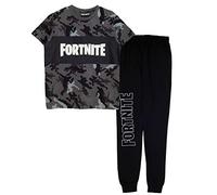 Fortnite Emotes Camo Long Pyjamas Set, Youth, Black, Official Merchandise