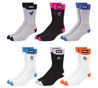 FORTNITE Fun: 6 Pack High Socks for Boys and Teens - Vibrant Gaming Designs, Comfortable Fit, Durable Materials, Core, 8-13 Jahre