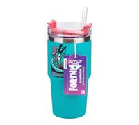 Paladone Tumbler - Fortnite 600ml Insulated Gamer Cup with Straw - Officially Licensed - Blue