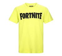 Fortnite Gaming Logo T Shirt, Black Blue Grey Teal Pink Cotton Short Sleeve Tee, Battle Royale Video Game T-Shirt for Boys and Girls, Official (UK, Age, 9 Years, 10 Years, Regular, Yellow)