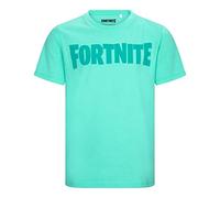 Fortnite Gaming Logo T Shirt, Black Blue Grey Teal Pink Cotton Short Sleeve Tee, Battle Royale Video Game T-Shirt for Boys and Girls, Official (UK, Age, 15 Years, 16 Years, Regular, Aqua)