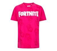Fortnite Gaming Logo T Shirt, Black Knight Pink Cotton Short Sleeve Tee, Battle Royale Video Game T-Shirt for Boys and Girls, Official (UK, Age, 9 Years, 10 Years, Regular, Pink)