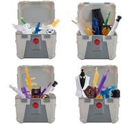 Fortnite Ghost Henchman Chest Collectible Accessory Set Bundle- Includes 4 Ghost Style Henchman Chests, 8 Back Bling, 12 Translucent Weapons, 8 Ghost Henchman Figure Pieces- More Styles Dropping Soon